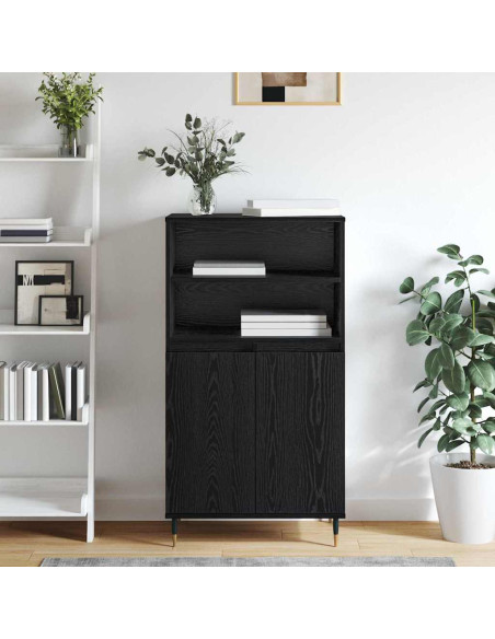 Credenza Nero 60 x 36 x 110 cm Legno multistrato