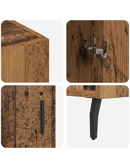 Credenza Marrone 90 x 34 x 80 cm Legno multistrato