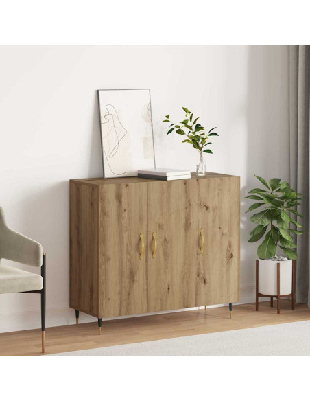 Credenza Rovere artigianale 90 x 34 x 80 cm Legno multistrato