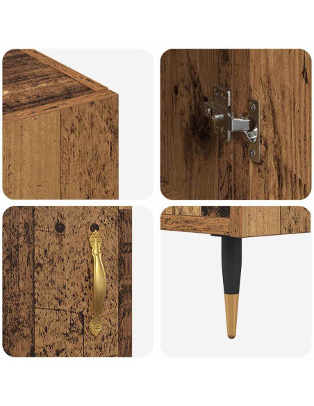 Credenza Marrone 90 x 34 x 80 cm Legno multistrato