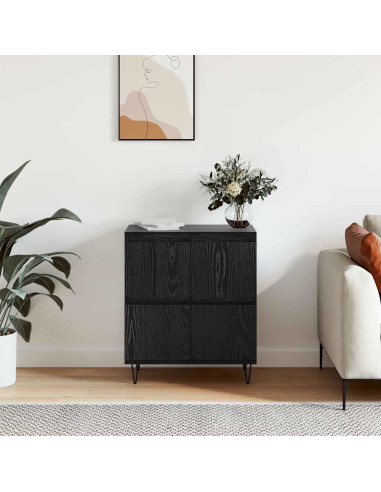 Credenza Rovere Nero 60 x 35 x 70 cm