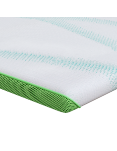 Topper per materasso Bianco e Verde 90 x 200 cm