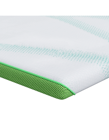 Topper per materasso Bianco e Verde 100 x 200 cm