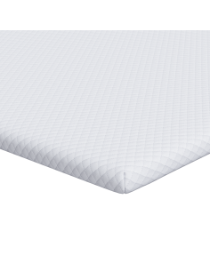 Topper per materasso Bianco 80 x 200 cm Tessuto Jacquard