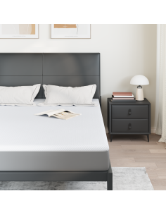 Topper per materasso Bianco 140 x 190 cm Tessuto Jacquard