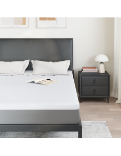 Topper per materasso Bianco 160 x 200 cm Tessuto Jacquard