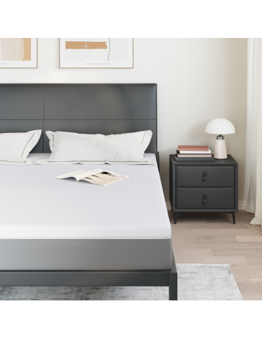 Topper per materasso Bianco 180 x 200 cm Tessuto Jacquard