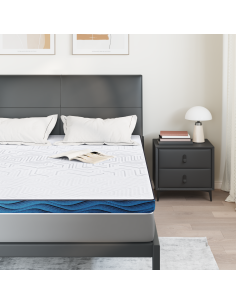 Topper per materasso Bianco 140 x 190 cm Tessuto Jacquard