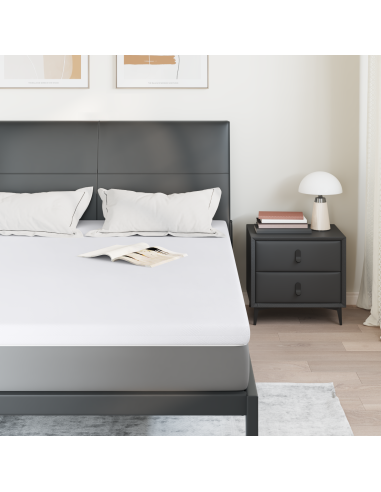 Topper per materasso Bianco 140 x 200 cm Tessuto Jacquard