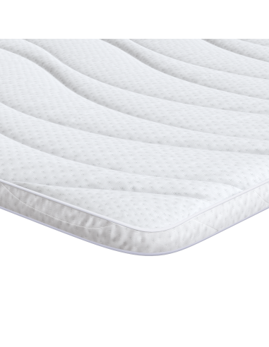 Topper per materasso Bianco 90 x 200 cm Tessuto a maglia