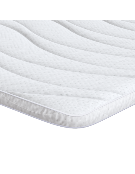 Topper per materasso Bianco 120 x 200 cm Tessuto a maglia