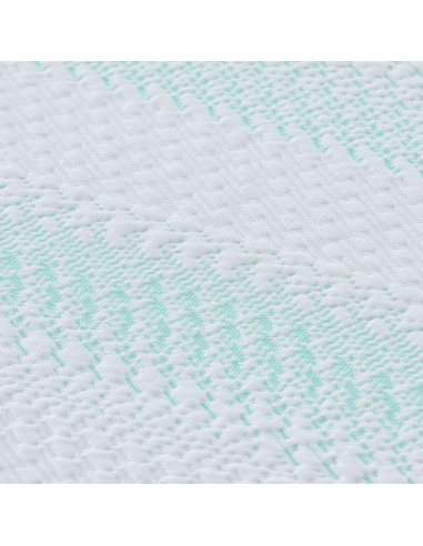 Topper per materasso Bianco e Verde 80 x 200 cm