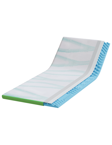 Topper per materasso Bianco e Verde 80 x 200 cm