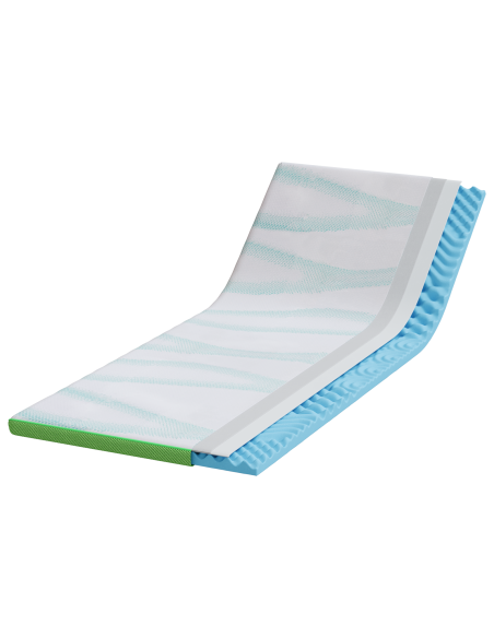 Topper per materasso Bianco e Verde 80 x 200 cm