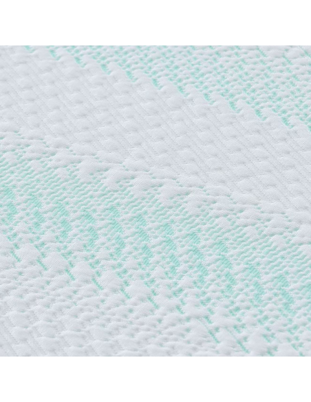 Topper per materasso Bianco e Verde 90 x 200 cm