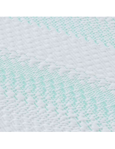 Topper per materasso Bianco e Verde 120 x 200 cm 2