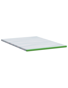 Topper per materasso Bianco e Verde 180 x 200 cm 2