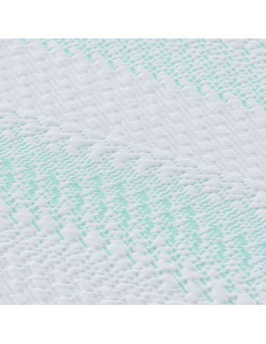 Topper per materasso Bianco e Verde 70 x 200 cm