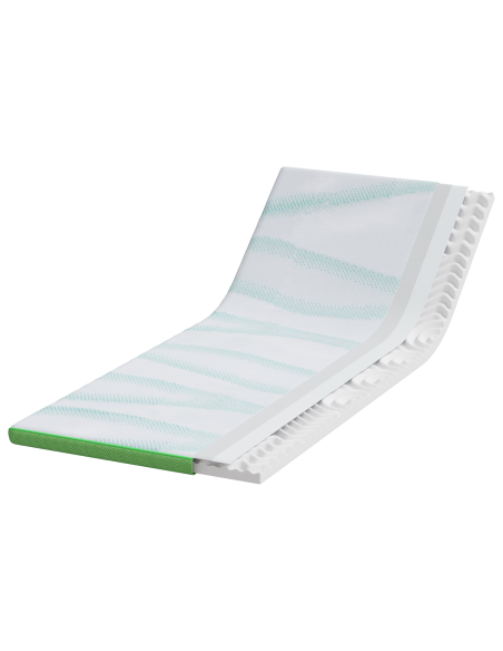 Topper per materasso Bianco e Verde 70 x 200 cm