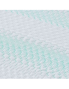 Topper per materasso Bianco e Verde 90 x 190 cm 2
