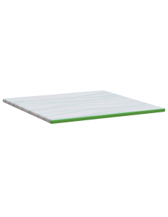 Topper per materasso Bianco e Verde 200 x 200 cm 2