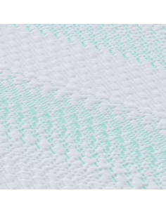 Topper per materasso Bianco e Verde 70 x 200 cm 2