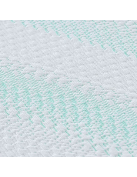 Topper per materasso Bianco e Verde 90 x 200 cm