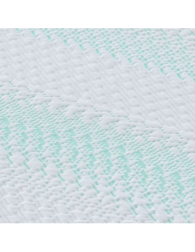 Topper per materasso Bianco e Verde 100 x 200 cm