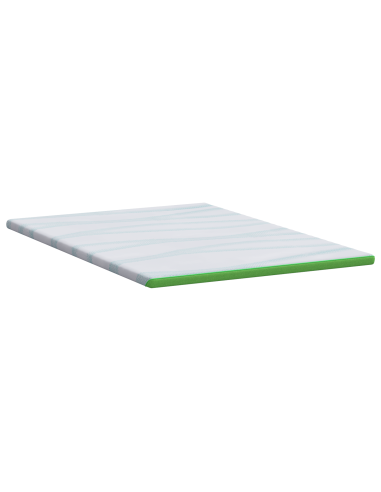 Topper per materasso Bianco e Verde 140 x 190 cm