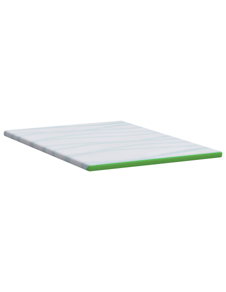 Topper per materasso Bianco e Verde 160 x 200 cm