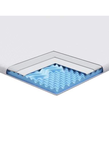 Topper per materasso Bianco 80 x 200 cm Tessuto Jacquard