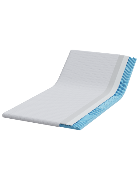 Topper per materasso Bianco 100 x 200 cm Tessuto Jacquard