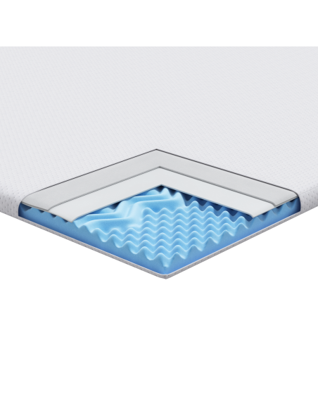 Topper per materasso Bianco 120 x 200 cm Tessuto Jacquard