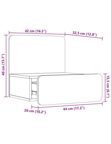 Comodino 2 pcs Marrone 44 x 32,5 x 40 cm Legno di pino massello