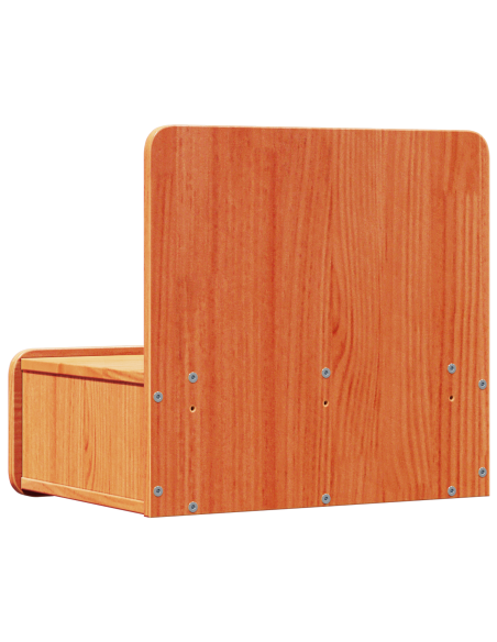 Comodino da Parete con cassetto Cera marrone 44 x 32.5 x 40 cm