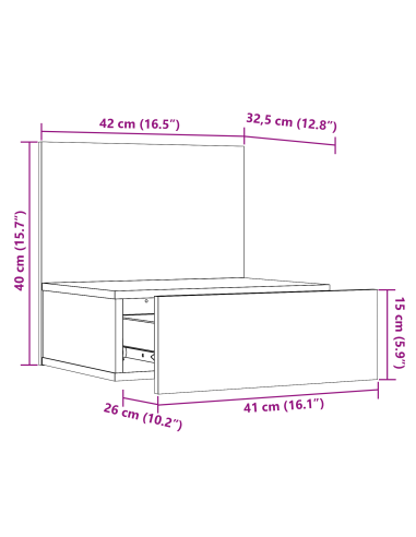 Comodino 2 pcs Marrone 42 x 32,5 x 40 cm Legno di pino massello