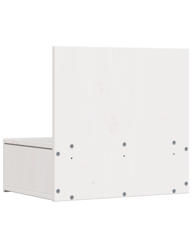 Comodino Bianco 42 x 32,5 x 40 cm Legno di pino massello