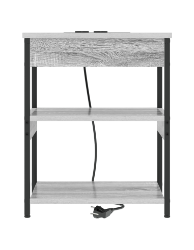 Armadio da Notte Grigio Sonoma 41 x 31 x 51 cm