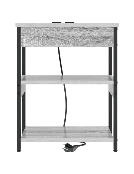 Armadio da Notte Grigio sonoma 41 x 31 x 51 cm