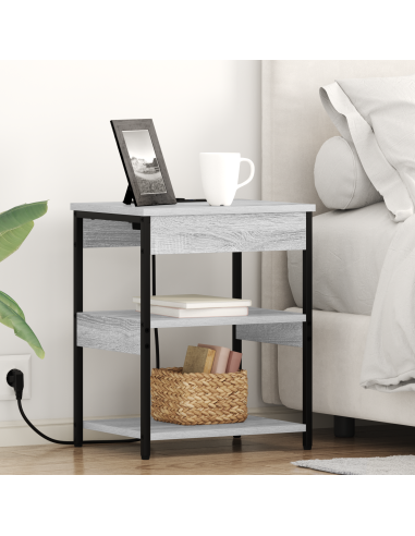 Armadio da Notte Grigio Sonoma 41 x 31 x 51 cm