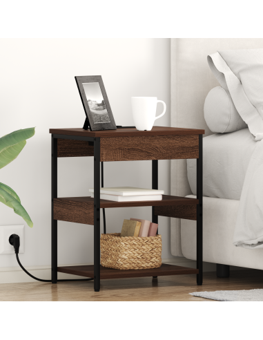 Armadio da Notte Rovere Marrone 41 x 31 x 51 cm