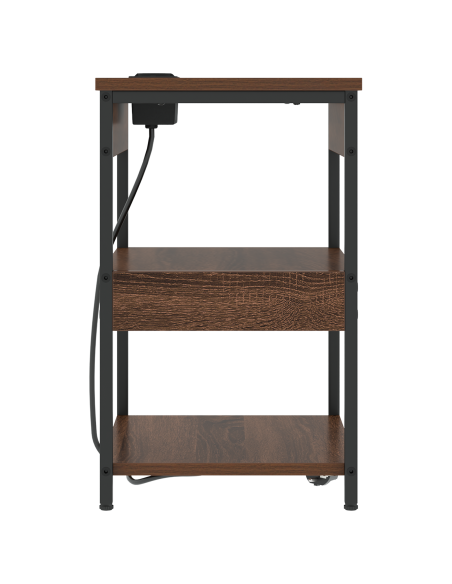 Armadio da Notte 2 pcs Rovere Marrone 41 x 31 x 51 cm