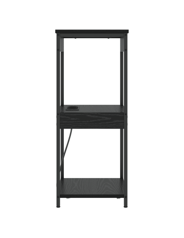Armadio da Notte Rovere Nero 41 x 31 x 76 cm Legno multistrato