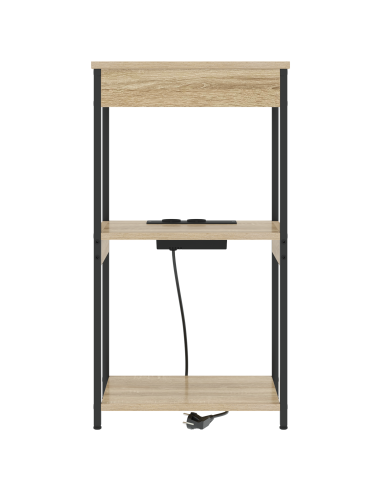 Armadio da Notte con lo scaffale Rovere Sonoma 41 x 31 x 76 cm