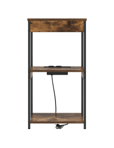 Armadio da Notte Rovere fumé 41 x 31 x 76 cm Legno multistrato 2