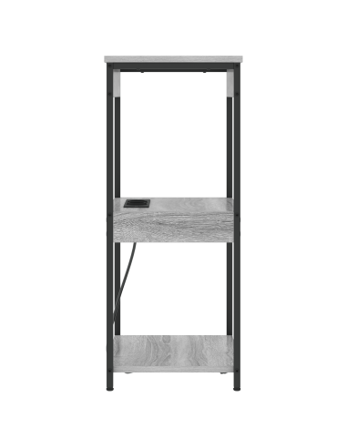 Armadio da Notte con lo scaffale Grigio Sonoma 41 x 31 x 76 cm