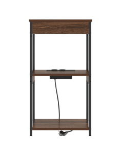 Armadio da Notte con lo scaffale Rovere Marrone 41 x 31 x 76 cm 2