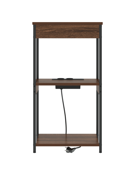 Armadio da Notte con lo scaffale Rovere Marrone 41 x 31 x 76 cm