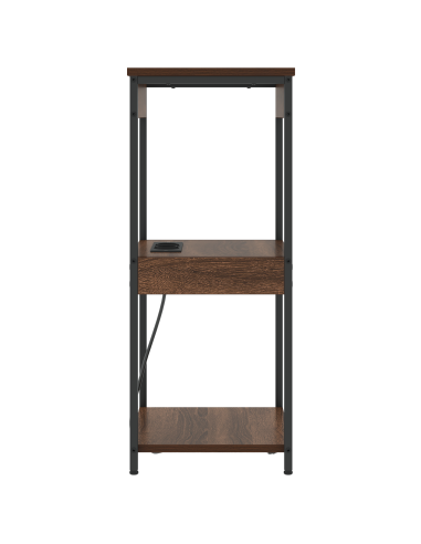 Armadio da Notte con lo scaffale Rovere Marrone 41 x 31 x 76 cm