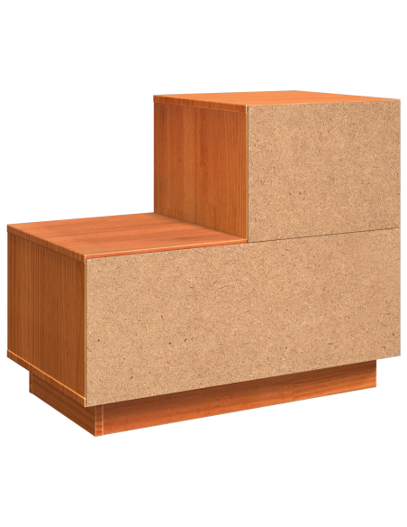 Armadio da Notte 2 pcs Cera marrone 60 x 34 x 51 cm